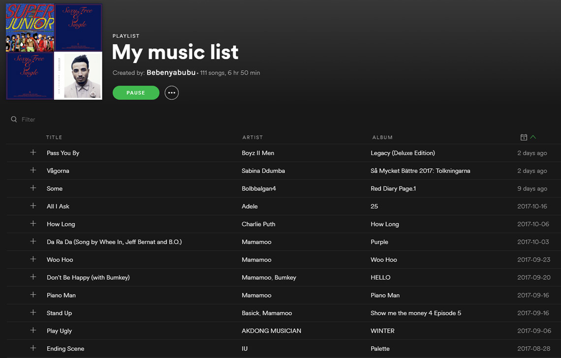 Playlist listen. Плейлист Phonk из Spotify список. API Song list Spotify.